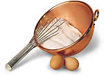 copper egg white bowl & balloon whisk