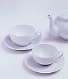white tea cups & teapot