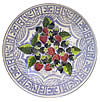 oiseau bleu handpainted tarte platter 30 cm