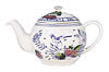 oiseau bleu handpainted teapot