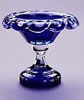 sapphire coloured crystal salt cellar